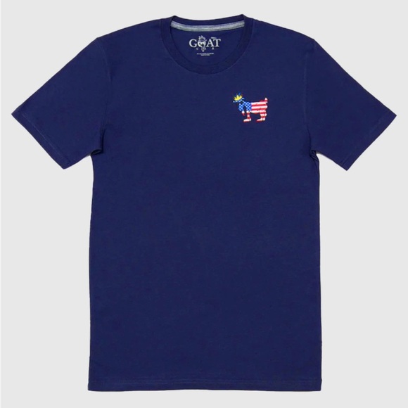 GOAT USA Freedom T-Shirt Navy Blue - Picture 1 of 8